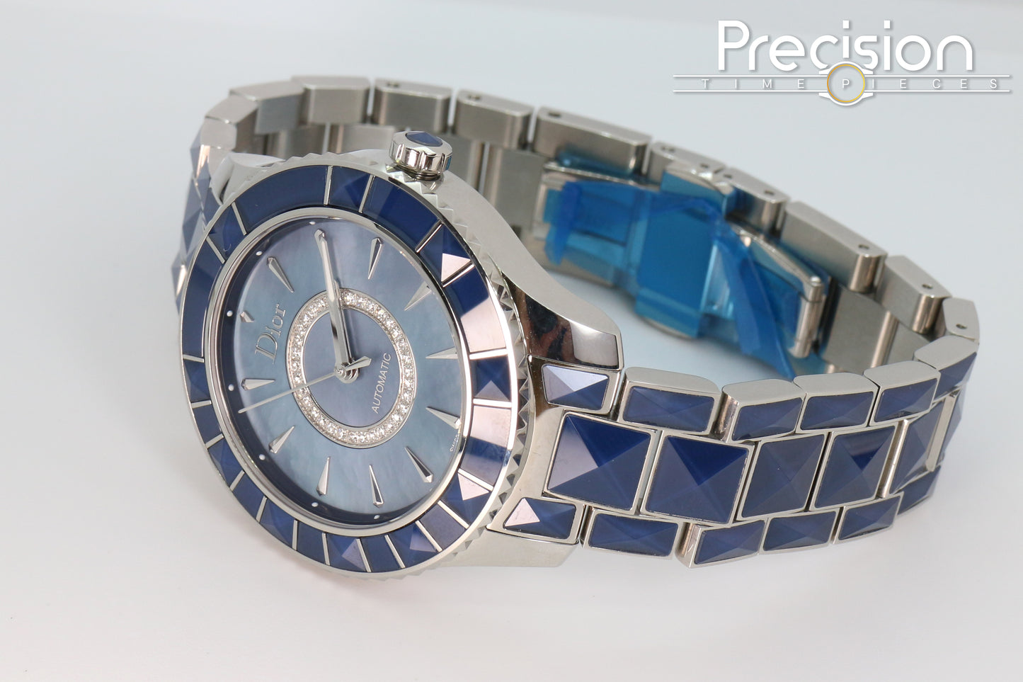 Dior Christal Ref: CD144517 Blue Mother of Pearl with Diamonds Dial 38mm