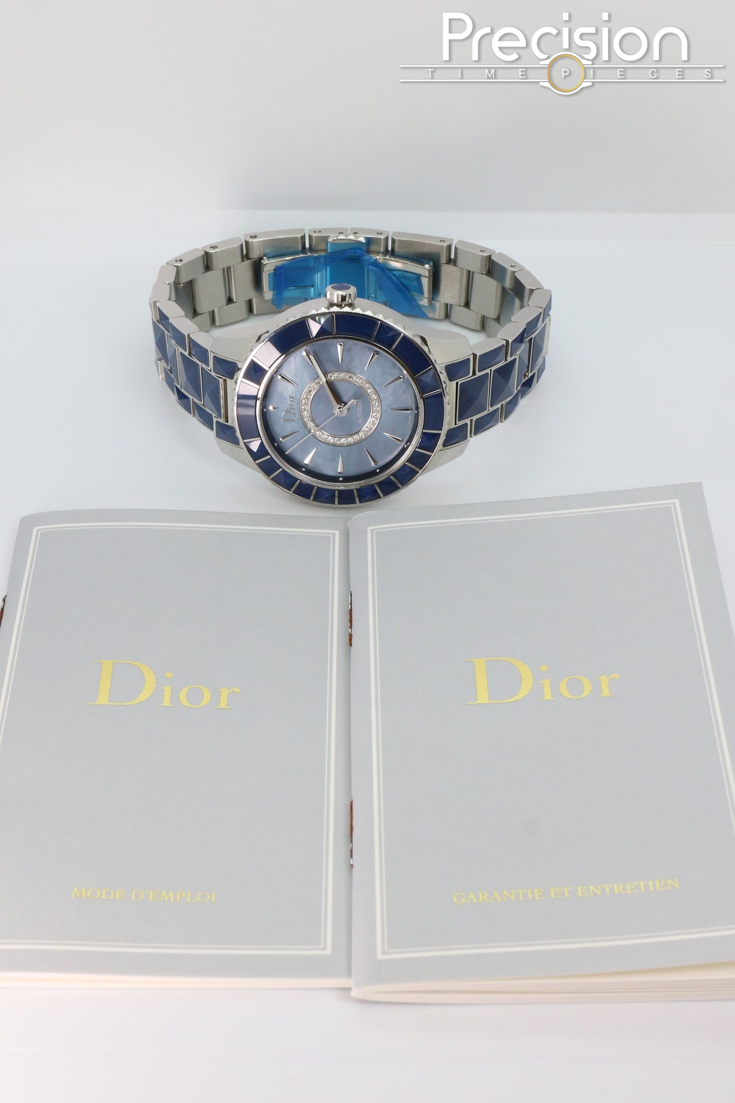 Dior Christal Ref: CD144517 Blue Mother of Pearl with Diamonds Dial 38mm