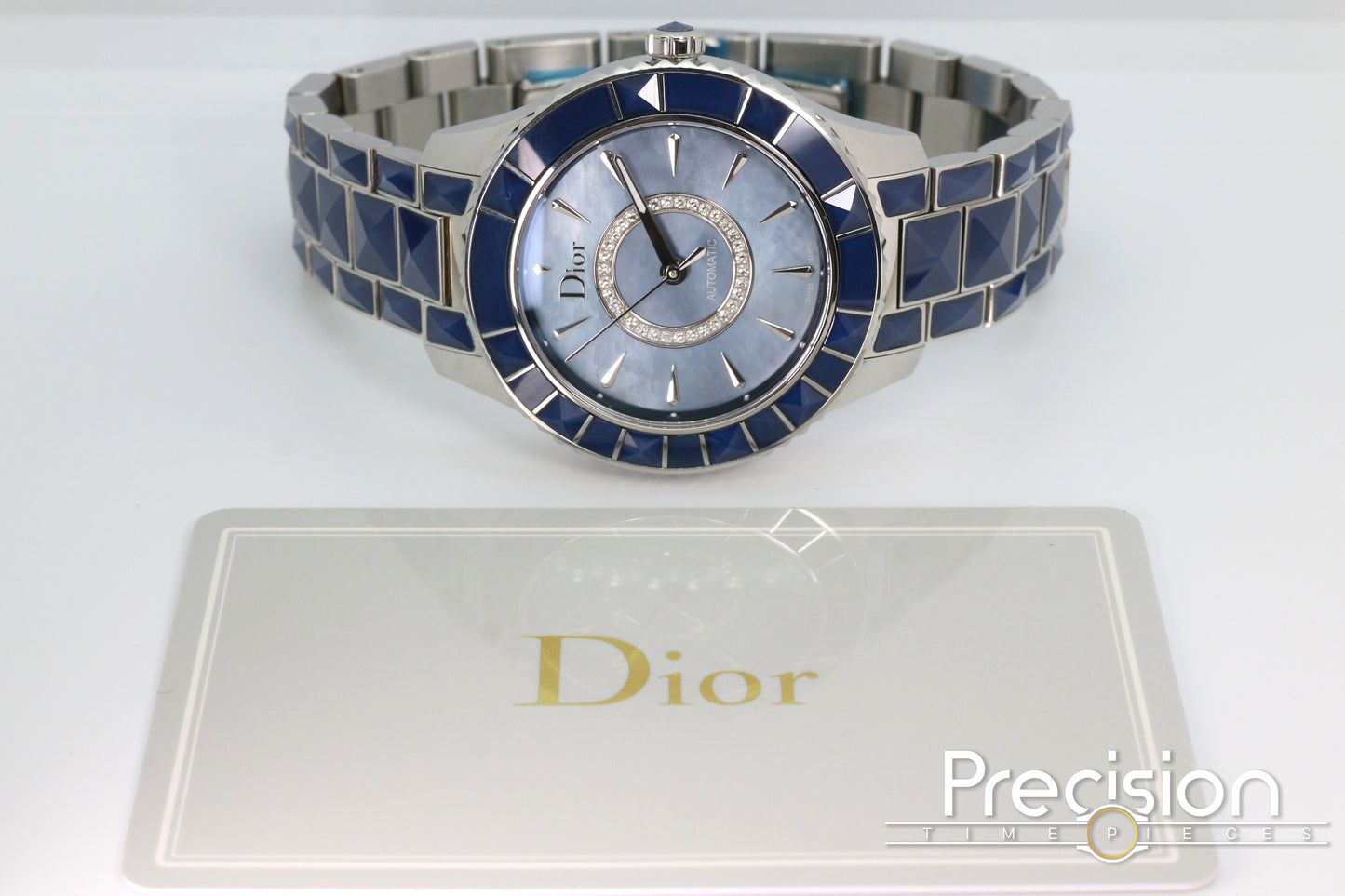 Dior Christal Ref: CD144517 Blue Mother of Pearl with Diamonds Dial 38mm