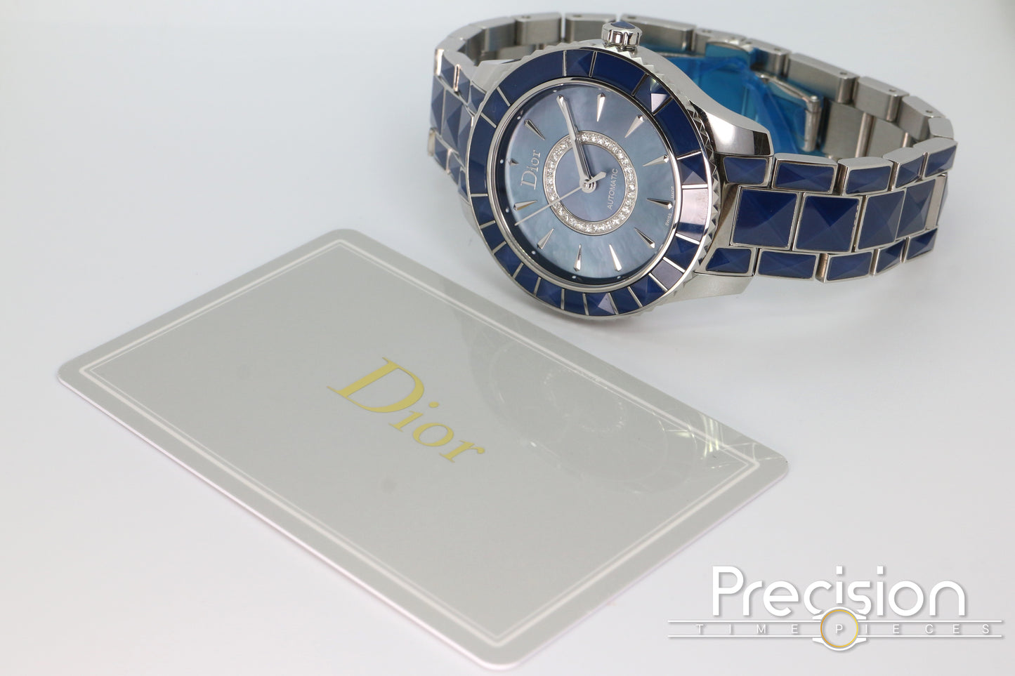 Dior Christal Ref: CD144517 Blue Mother of Pearl with Diamonds Dial 38mm