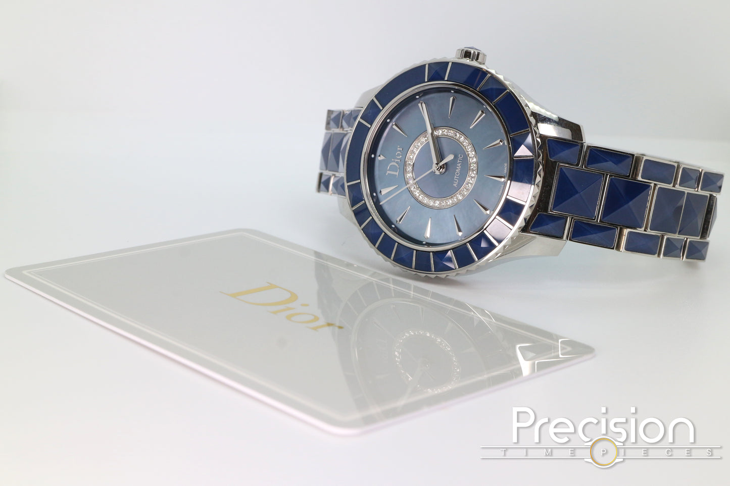Dior Christal Ref: CD144517 Blue Mother of Pearl with Diamonds Dial 38mm