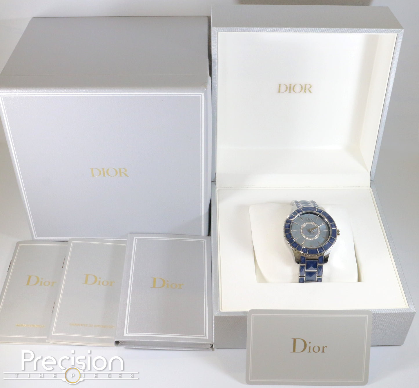 Dior Christal Ref: CD144517 Blue Mother of Pearl with Diamonds Dial 38mm