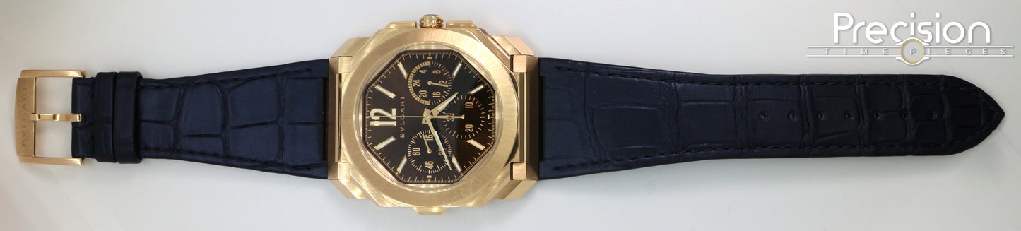 Bvlgari Octo Finissimo Chronograph GMT Ref: 103468 18K Rose Gold