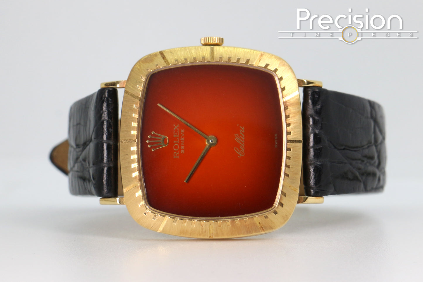 Rolex Cellini Ref: 4084 Red Vignette Dial 30mm TV-Shaped Case