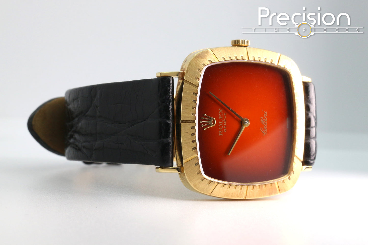 Rolex Cellini Ref: 4084 Red Vignette Dial 30mm TV-Shaped Case