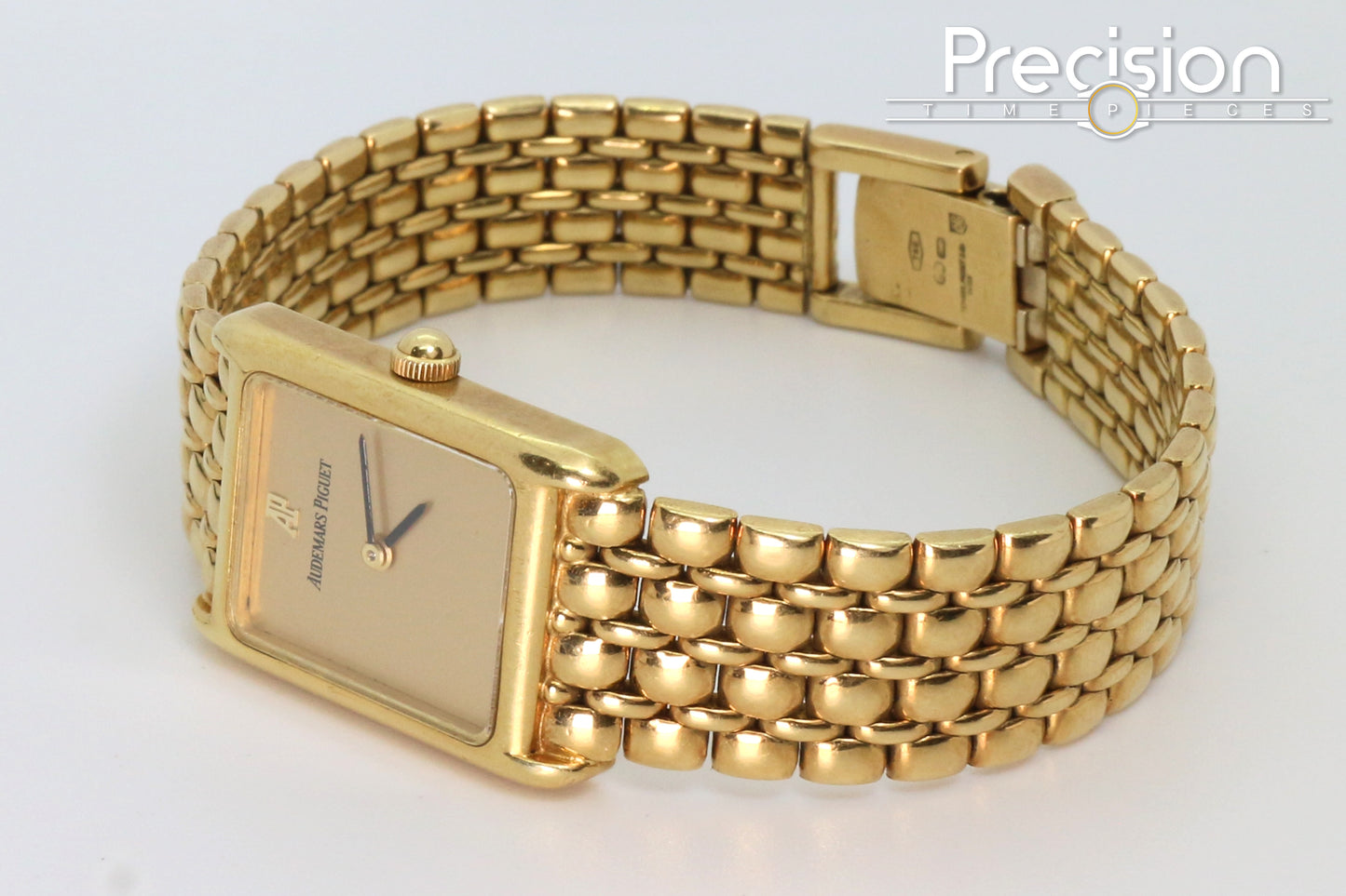 Audemars Piguet 18K Yellow Gold “Tank” Beaded Bracelet 23mm