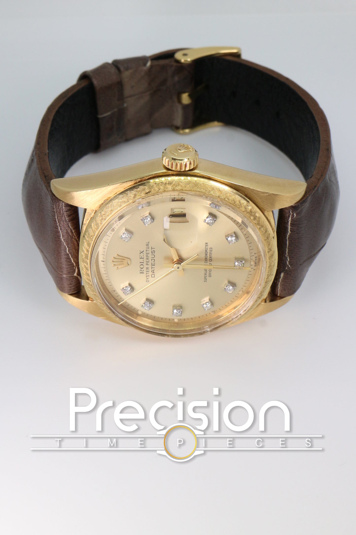 Rolex Ref: 1611 🔥Rare🔥Reference 18K Yellow Gold ŵ Rolex Diamond Hour-Markers