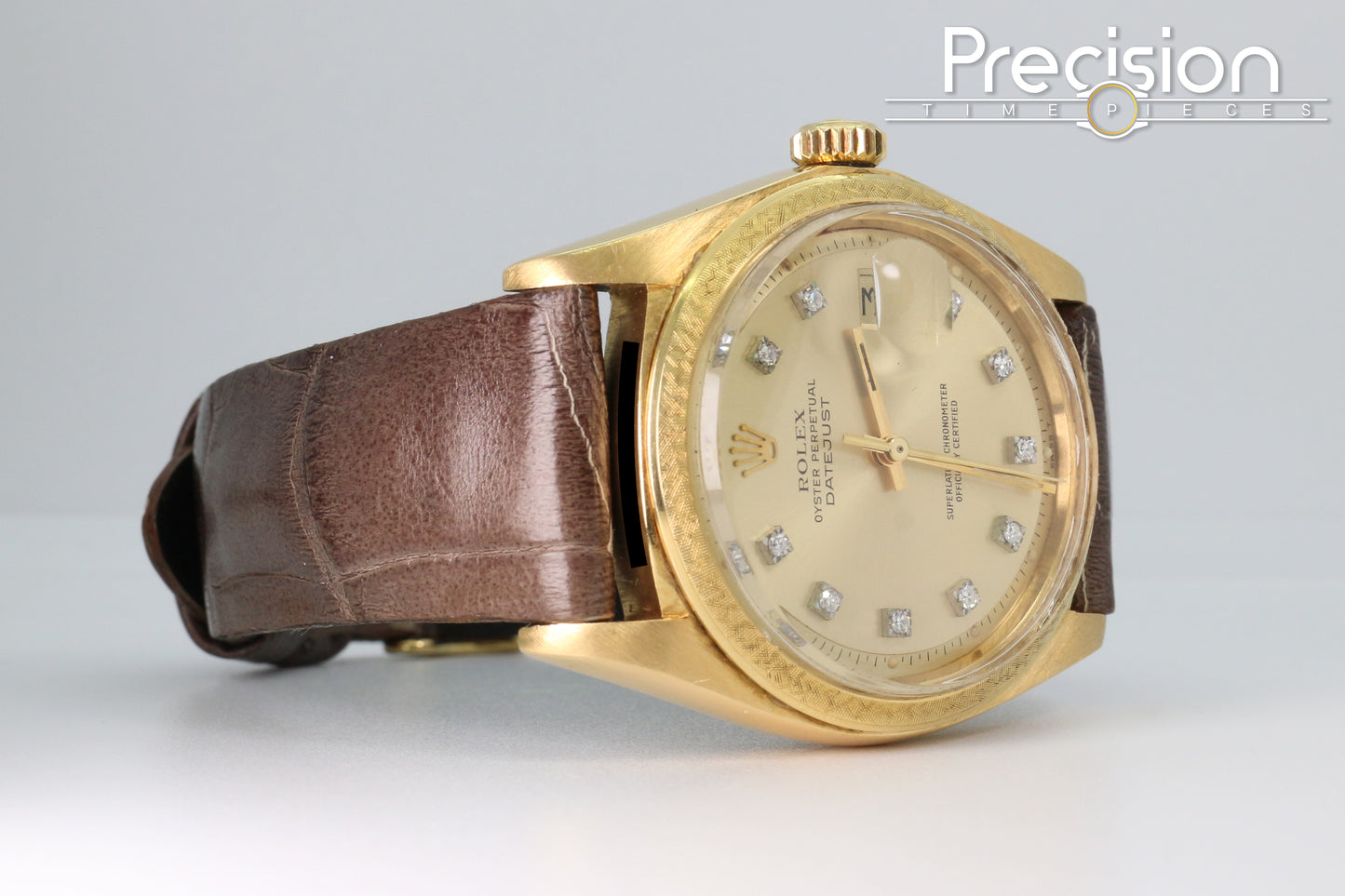 Rolex Ref: 1611 🔥Rare🔥Reference 18K Yellow Gold ŵ Rolex Diamond Hour-Markers