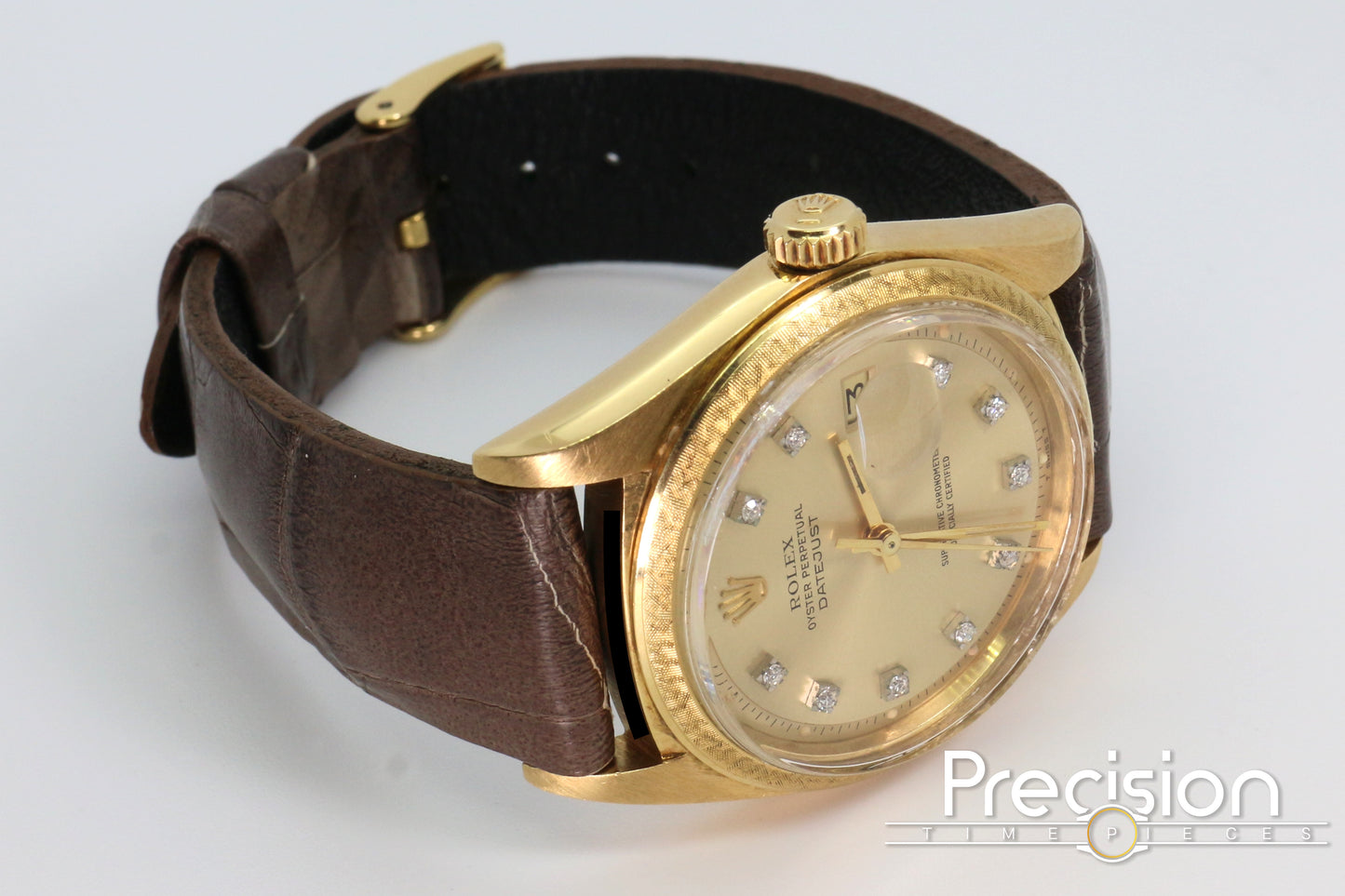 Rolex Ref: 1611 🔥Rare🔥Reference 18K Yellow Gold ŵ Rolex Diamond Hour-Markers