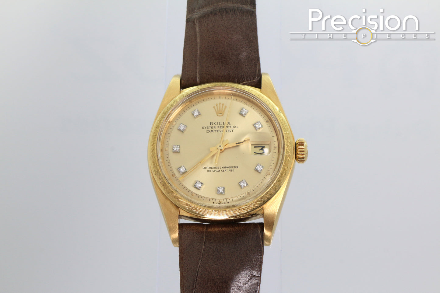 Rolex Ref: 1611 🔥Rare🔥Reference 18K Yellow Gold ŵ Rolex Diamond Hour-Markers