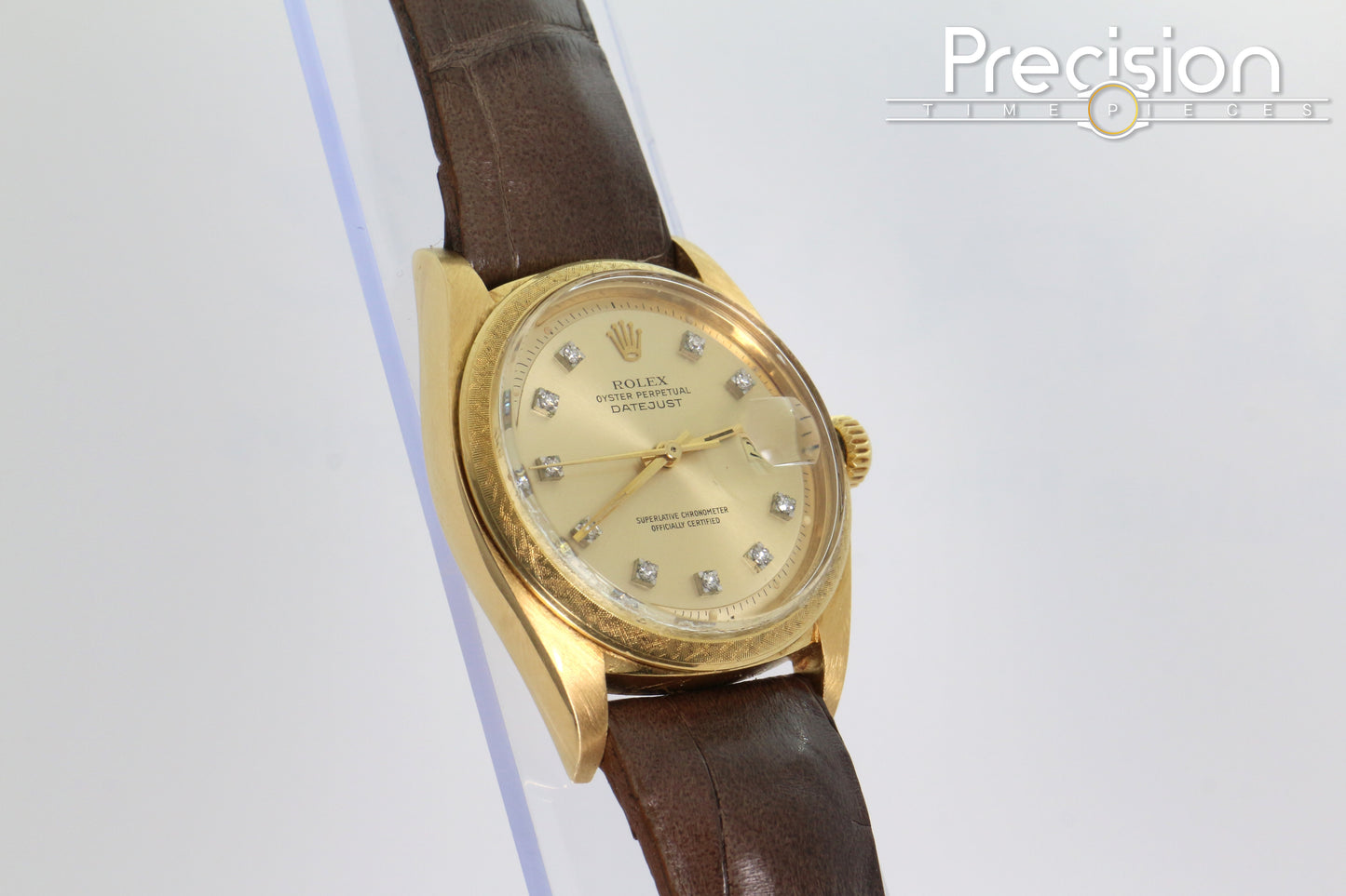Rolex Ref: 1611 🔥Rare🔥Reference 18K Yellow Gold ŵ Rolex Diamond Hour-Markers