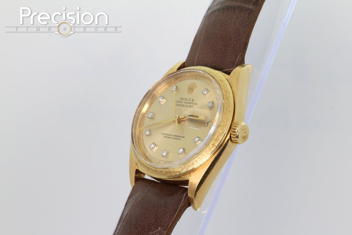 Rolex Ref: 1611 🔥Rare🔥Reference 18K Yellow Gold ŵ Rolex Diamond Hour-Markers