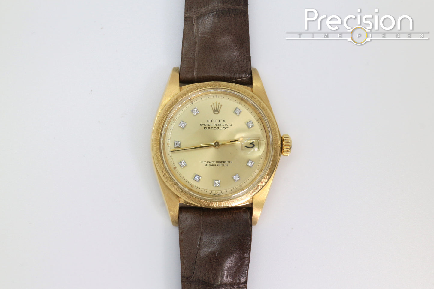 Rolex Ref: 1611 🔥Rare🔥Reference 18K Yellow Gold ŵ Rolex Diamond Hour-Markers