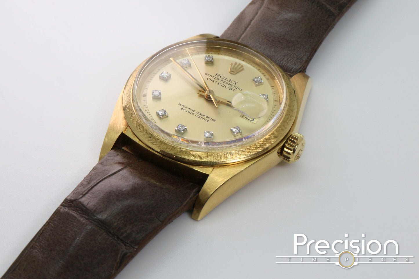 Rolex Ref: 1611 🔥Rare🔥Reference 18K Yellow Gold ŵ Rolex Diamond Hour-Markers