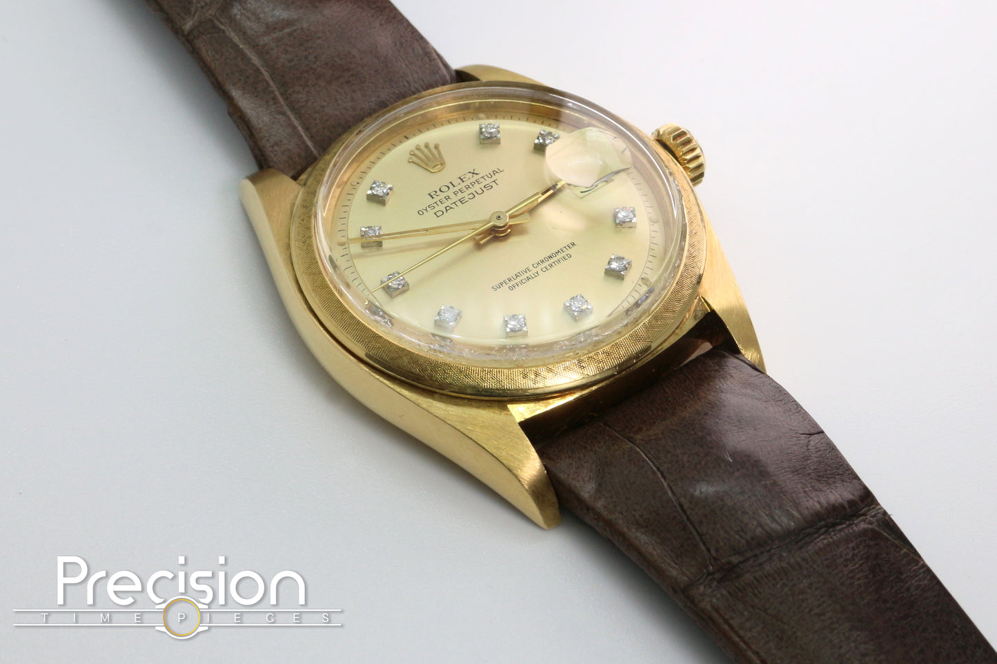 Rolex Ref: 1611 🔥Rare🔥Reference 18K Yellow Gold ŵ Rolex Diamond Hour-Markers
