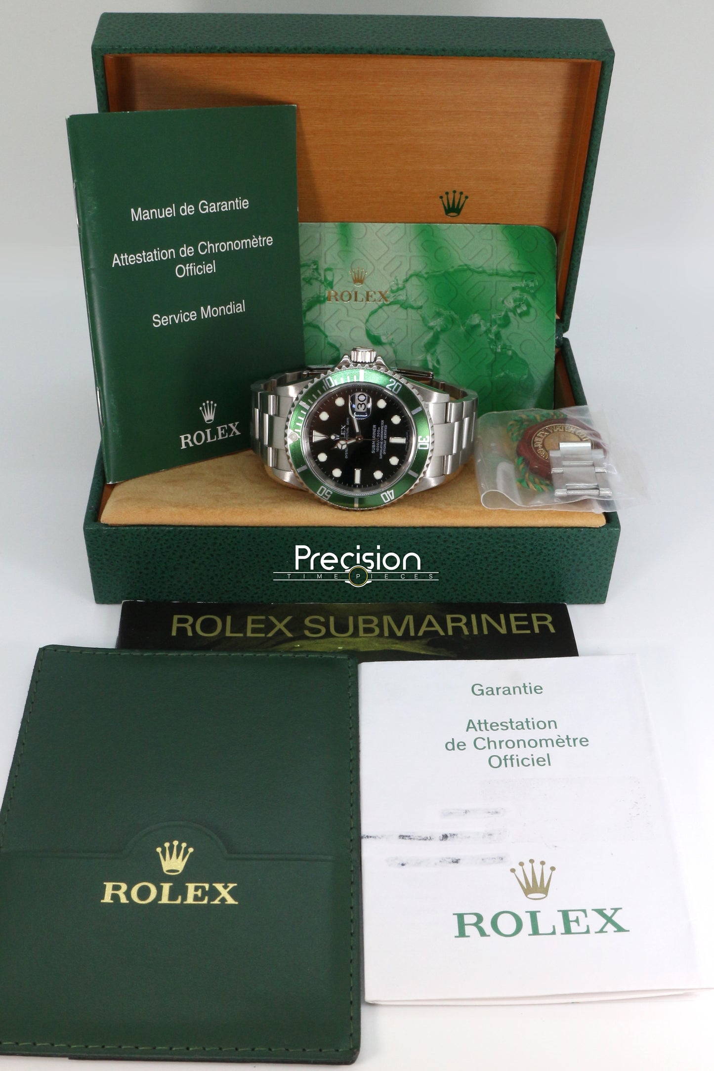 Rolex Submariner Ref: 16610LV “The Kermit” Full Set 2006