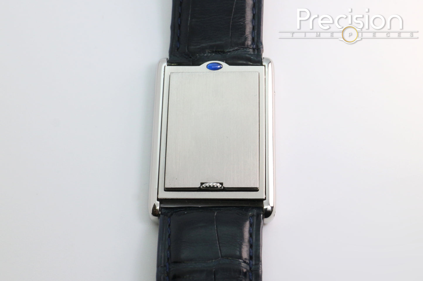 Cartier Tank Basculante Ref: 2390 Full Set White with Guilloché Pattern