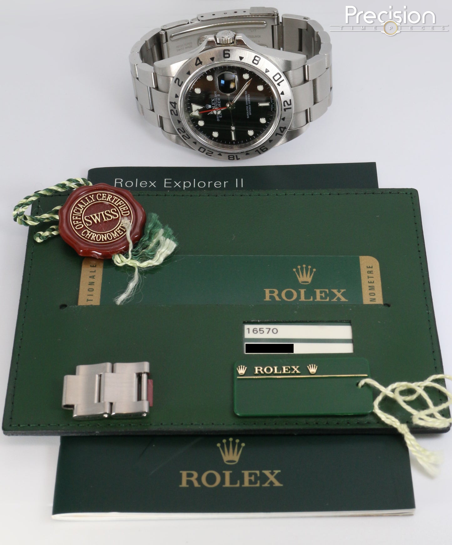 Rolex Explorer II Ref: 16520 Black Dial 40mm Automatic Full Set