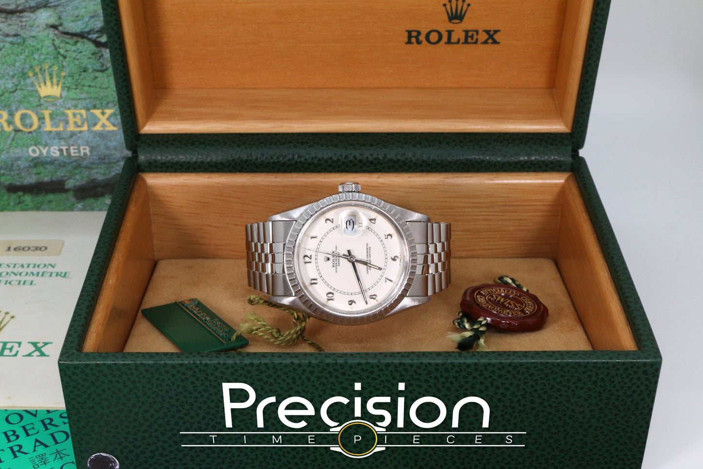 Rolex DateJust 36 Ref: 16030 🔥RARE Cream “Boiler Gauge” Dial🔥Full Set Great Condition