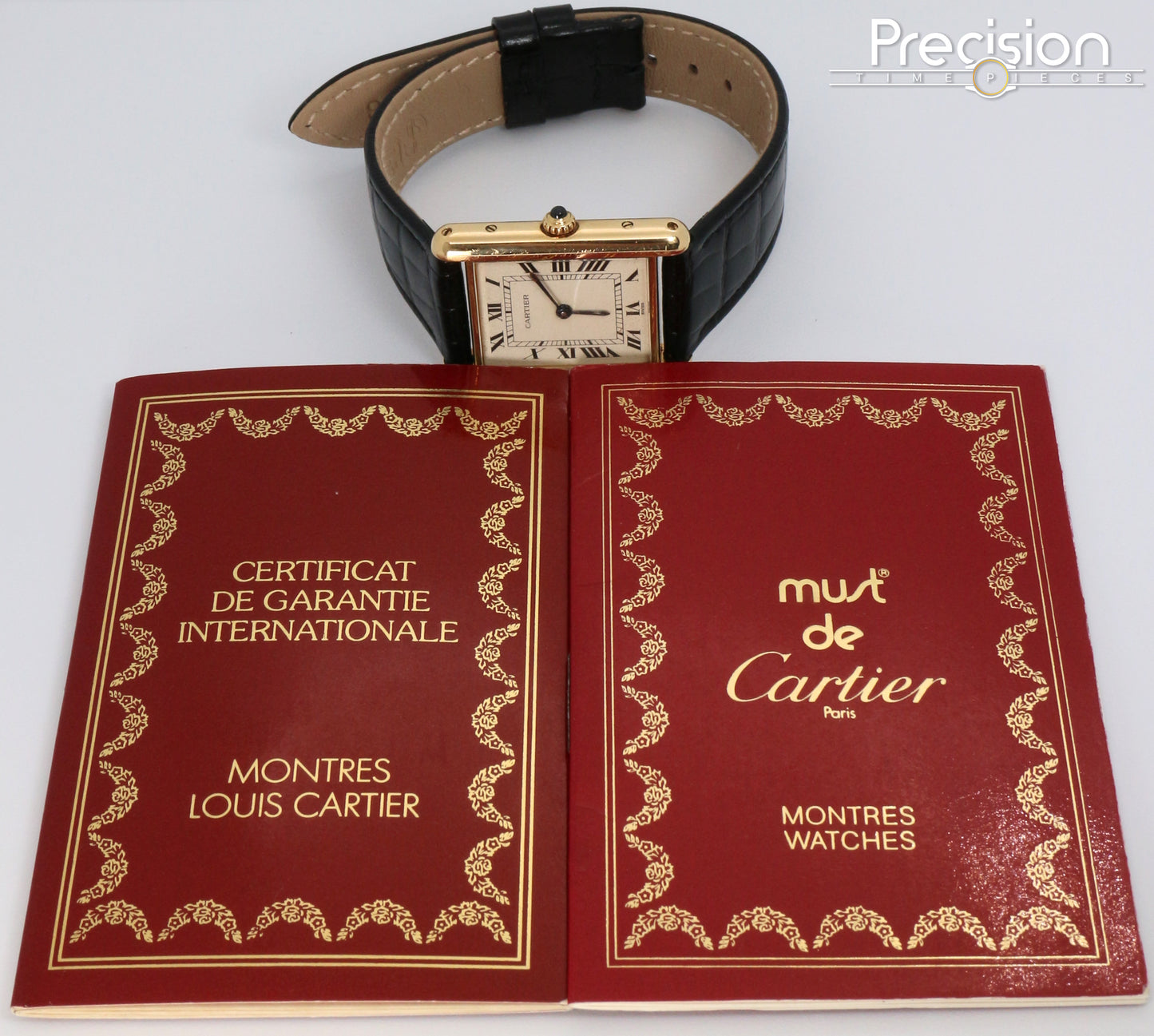 Cartier Tank Louis Ref: 83717753 24mm Quartz Full Set 18K YG