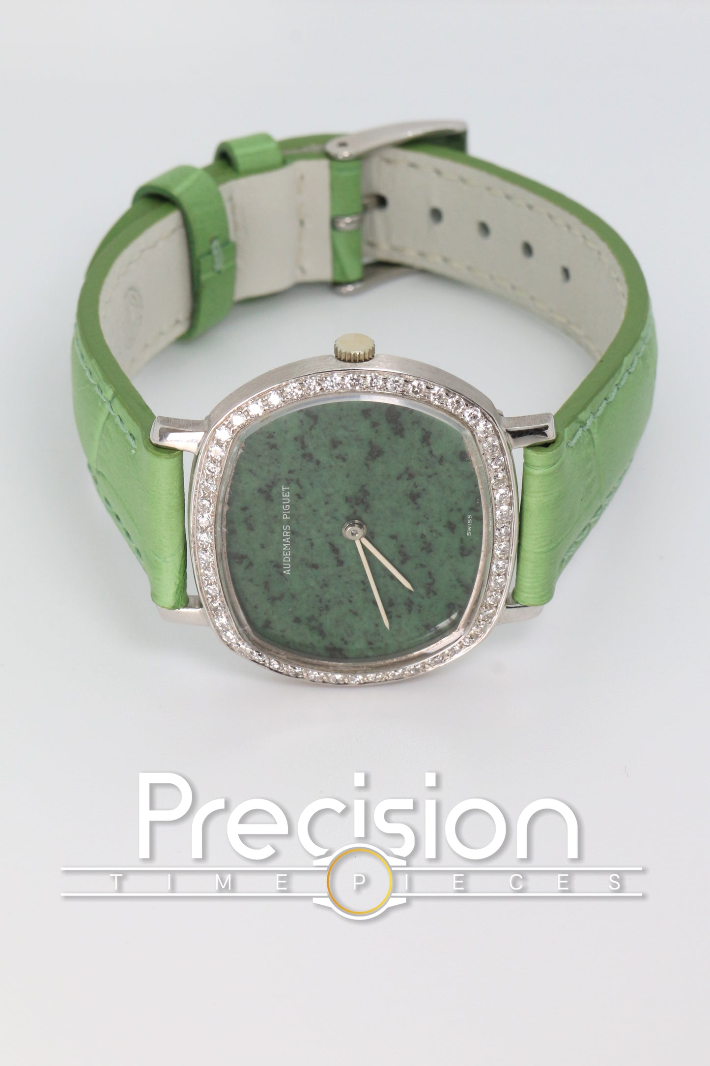 Audemars Piguet Jade-Green Dial Manual Wind 32mm 18K White Gold