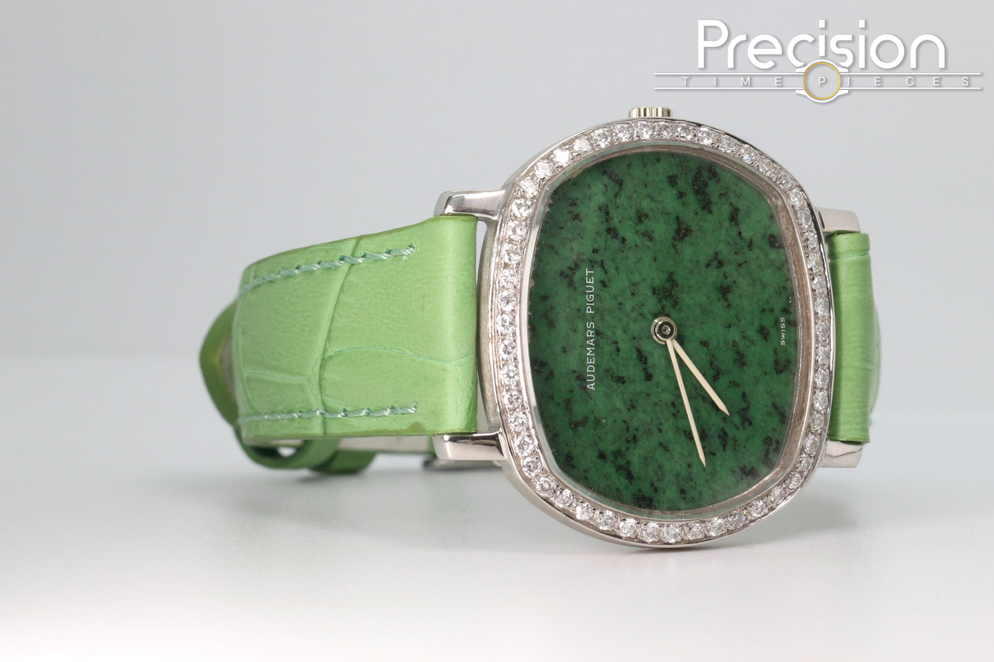 Audemars Piguet Jade-Green Dial Manual Wind 32mm 18K White Gold