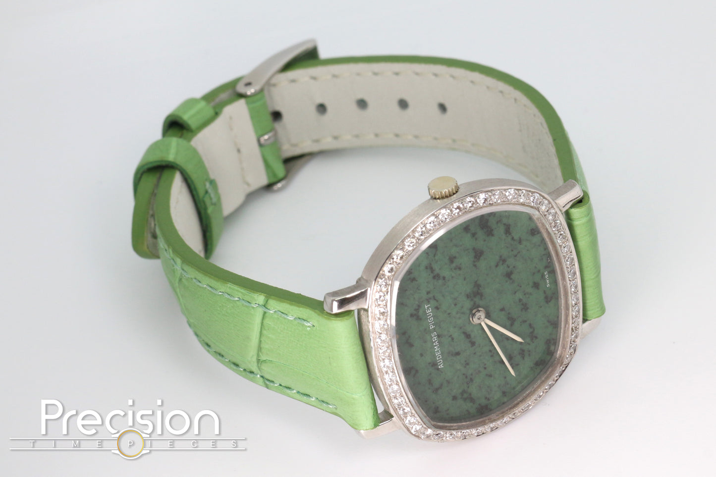 Audemars Piguet Jade-Green Dial Manual Wind 32mm 18K White Gold