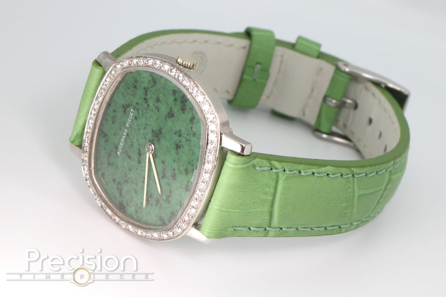 Audemars Piguet Jade-Green Dial Manual Wind 32mm 18K White Gold