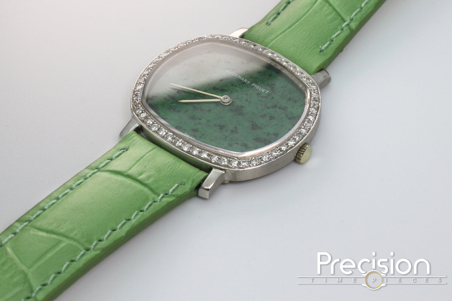 Audemars Piguet Jade-Green Dial Manual Wind 32mm 18K White Gold