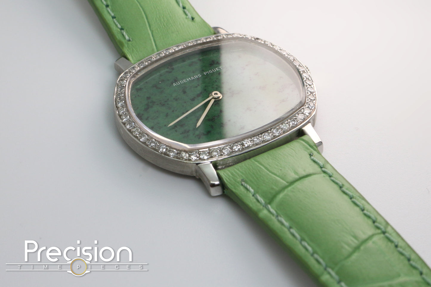 Audemars Piguet Jade-Green Dial Manual Wind 32mm 18K White Gold