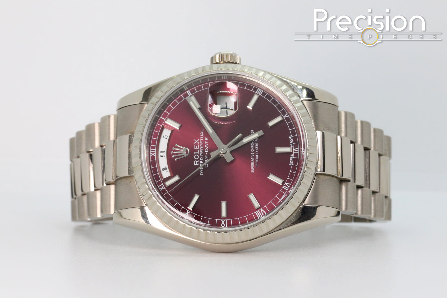 Rolex Day-Date Ref: 118239 🔥Rare🔥Cherry Red Dial ŵ Papers + RSC Service Card