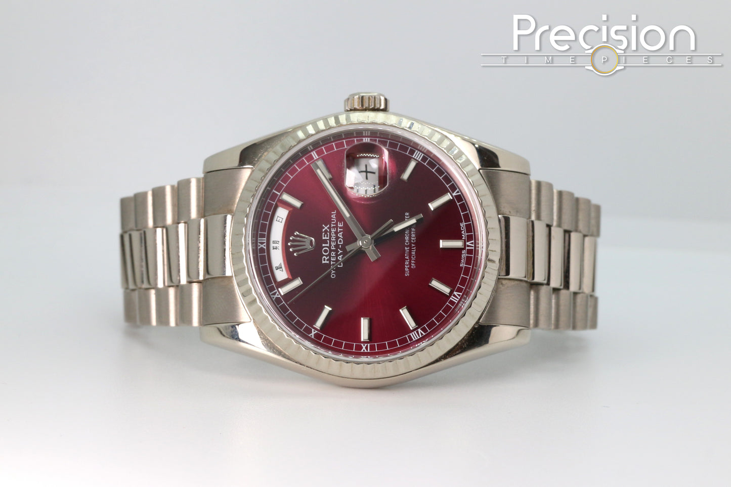 Rolex Day-Date Ref: 118239 🔥Rare🔥Cherry Red Dial ŵ Papers + RSC Service Card