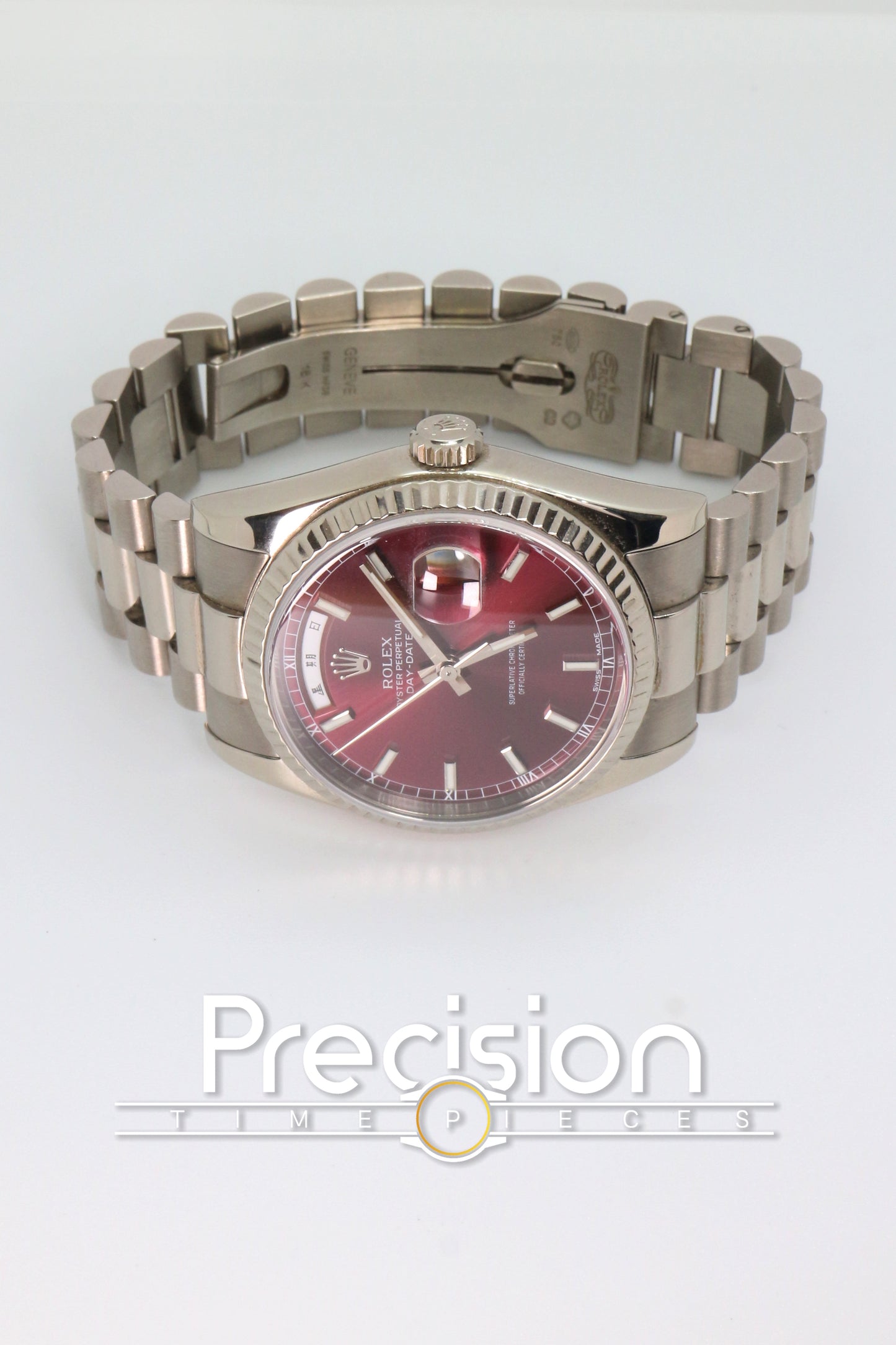 Rolex Day-Date Ref: 118239 🔥Rare🔥Cherry Red Dial ŵ Papers + RSC Service Card