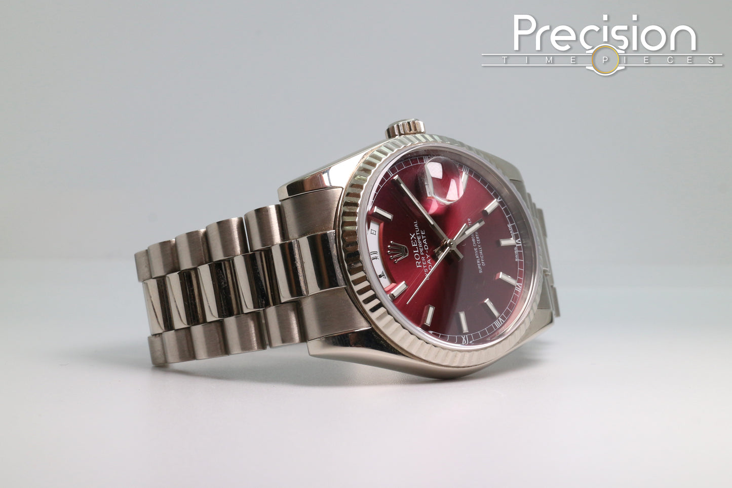 Rolex Day-Date Ref: 118239 🔥Rare🔥Cherry Red Dial ŵ Papers + RSC Service Card