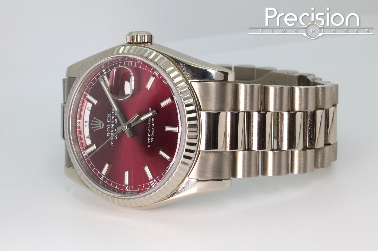 Rolex Day-Date Ref: 118239 🔥Rare🔥Cherry Red Dial ŵ Papers + RSC Service Card