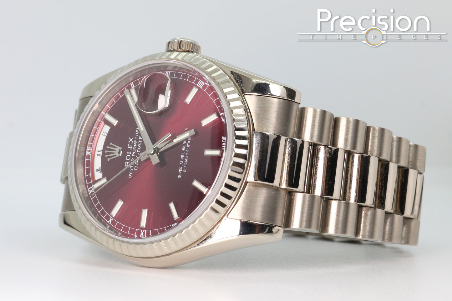 Rolex Day-Date Ref: 118239 🔥Rare🔥Cherry Red Dial ŵ Papers + RSC Service Card