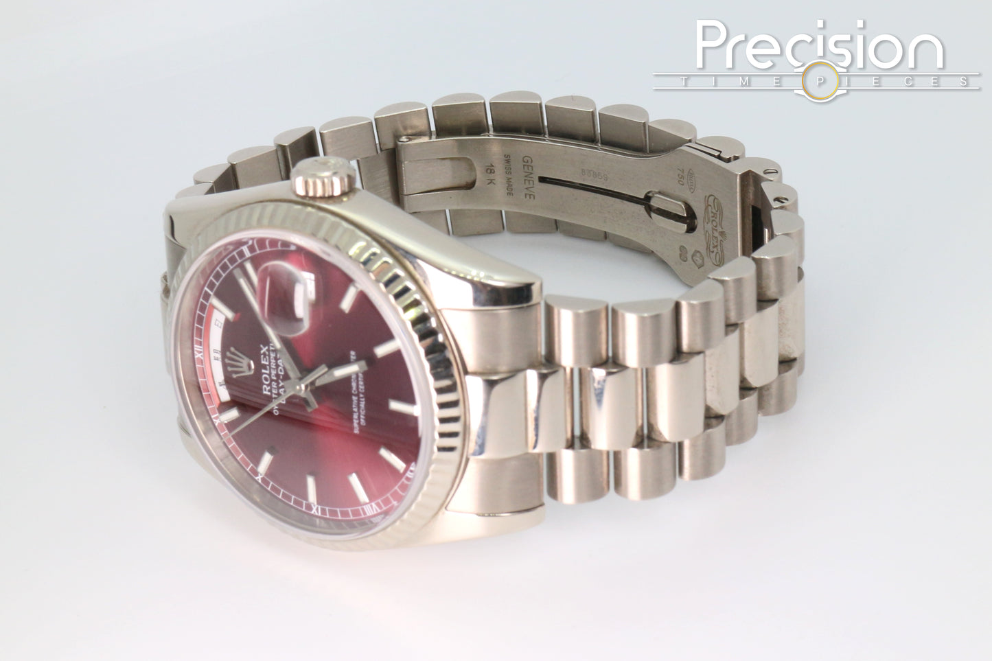 Rolex Day-Date Ref: 118239 🔥Rare🔥Cherry Red Dial ŵ Papers + RSC Service Card