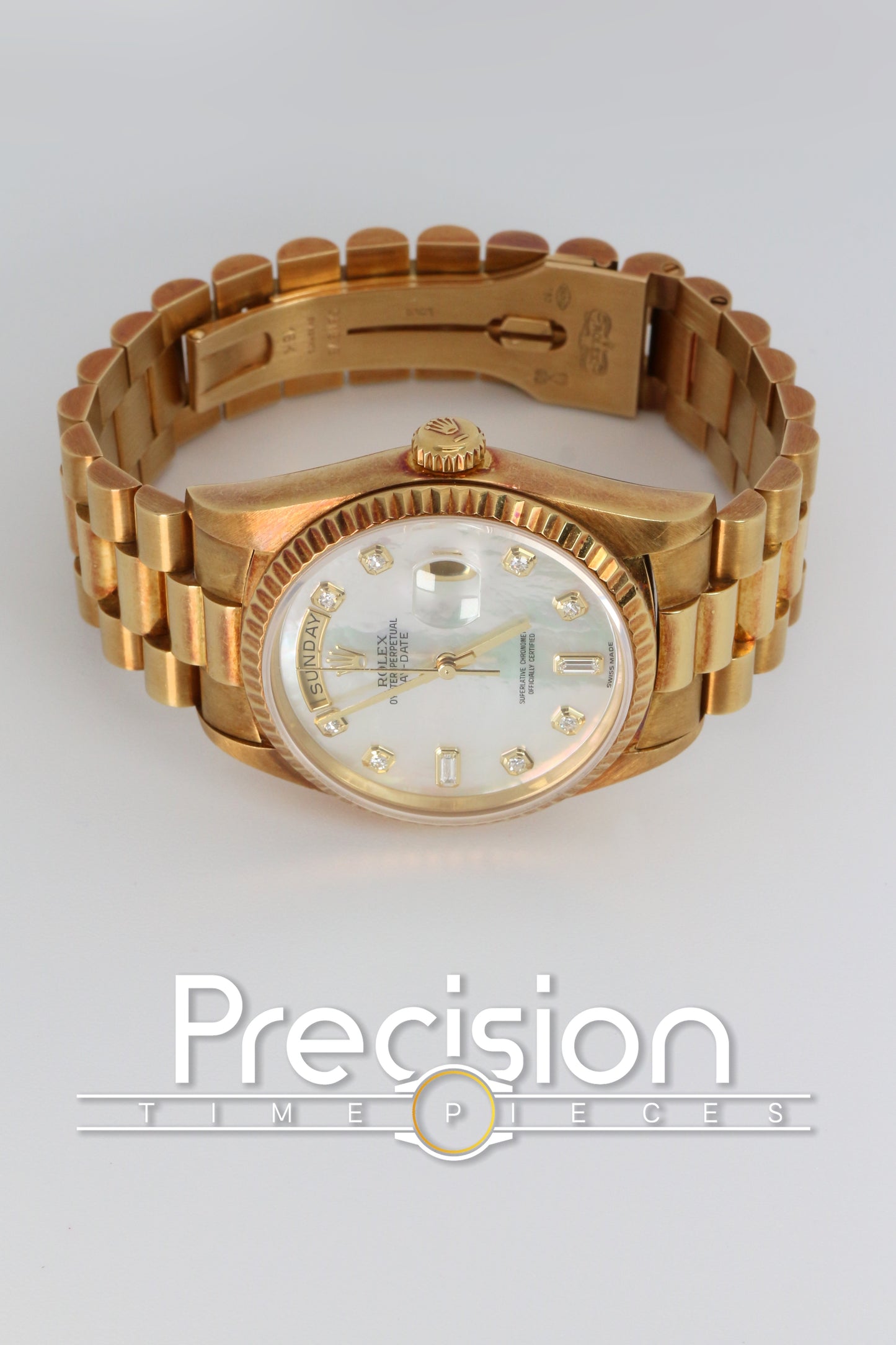 Rolex Day-Date 36 Ref: 18238 MOP Diamond Hour-Markers Untouched Case