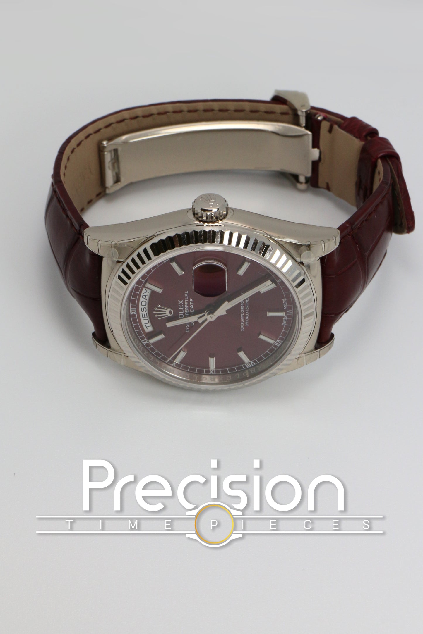 Rolex Day-Date 36 Ref: 118139 🔥Rare Cherry Dial 🔥18K White Gold 36mm