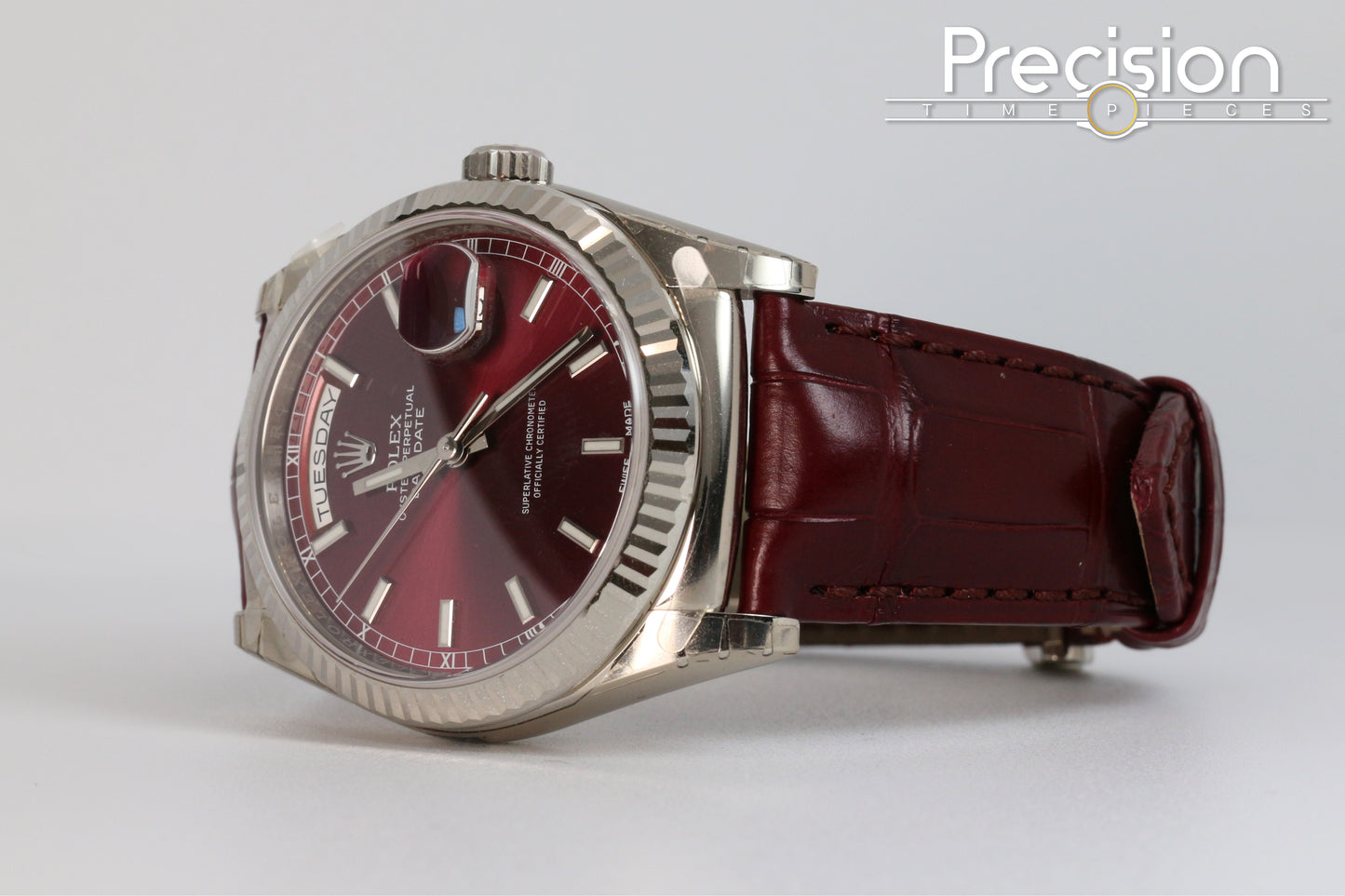 Rolex Day-Date 36 Ref: 118139 🔥Rare Cherry Dial 🔥18K White Gold 36mm