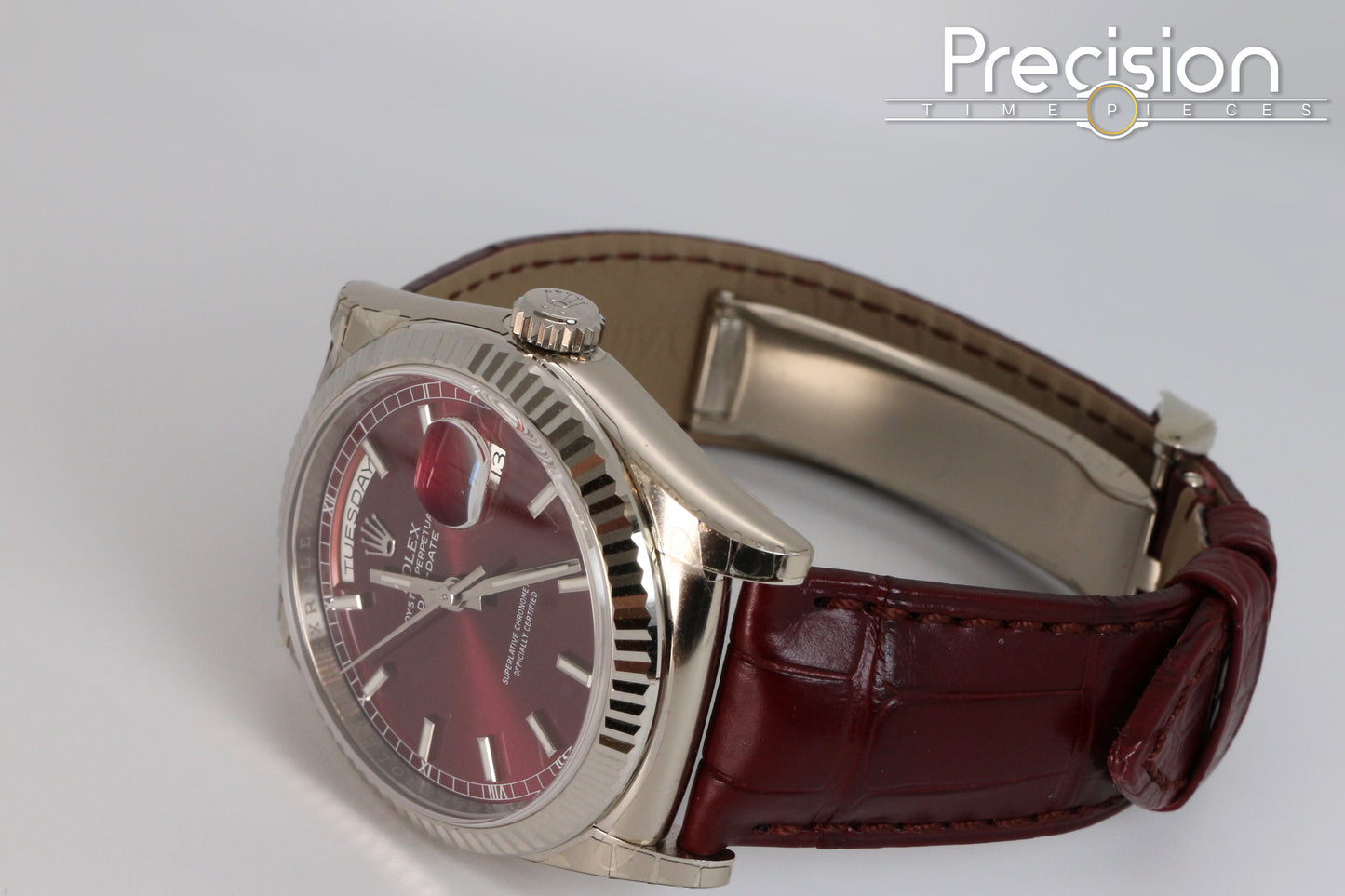 Rolex Day-Date 36 Ref: 118139 🔥Rare Cherry Dial 🔥18K White Gold 36mm