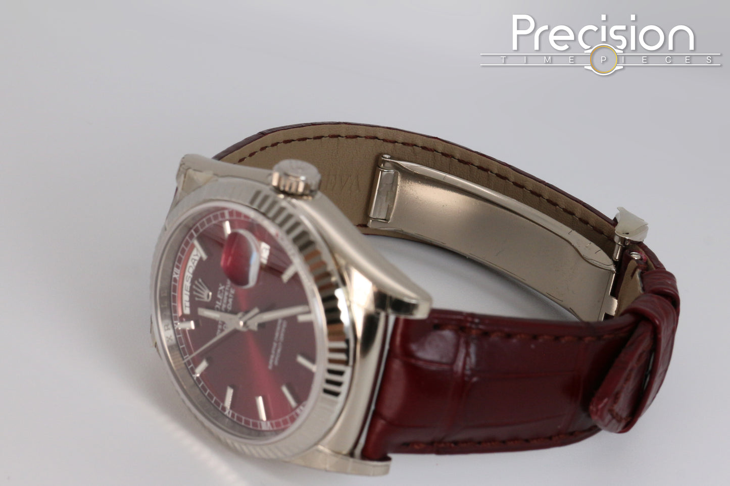 Rolex Day-Date 36 Ref: 118139 🔥Rare Cherry Dial 🔥18K White Gold 36mm