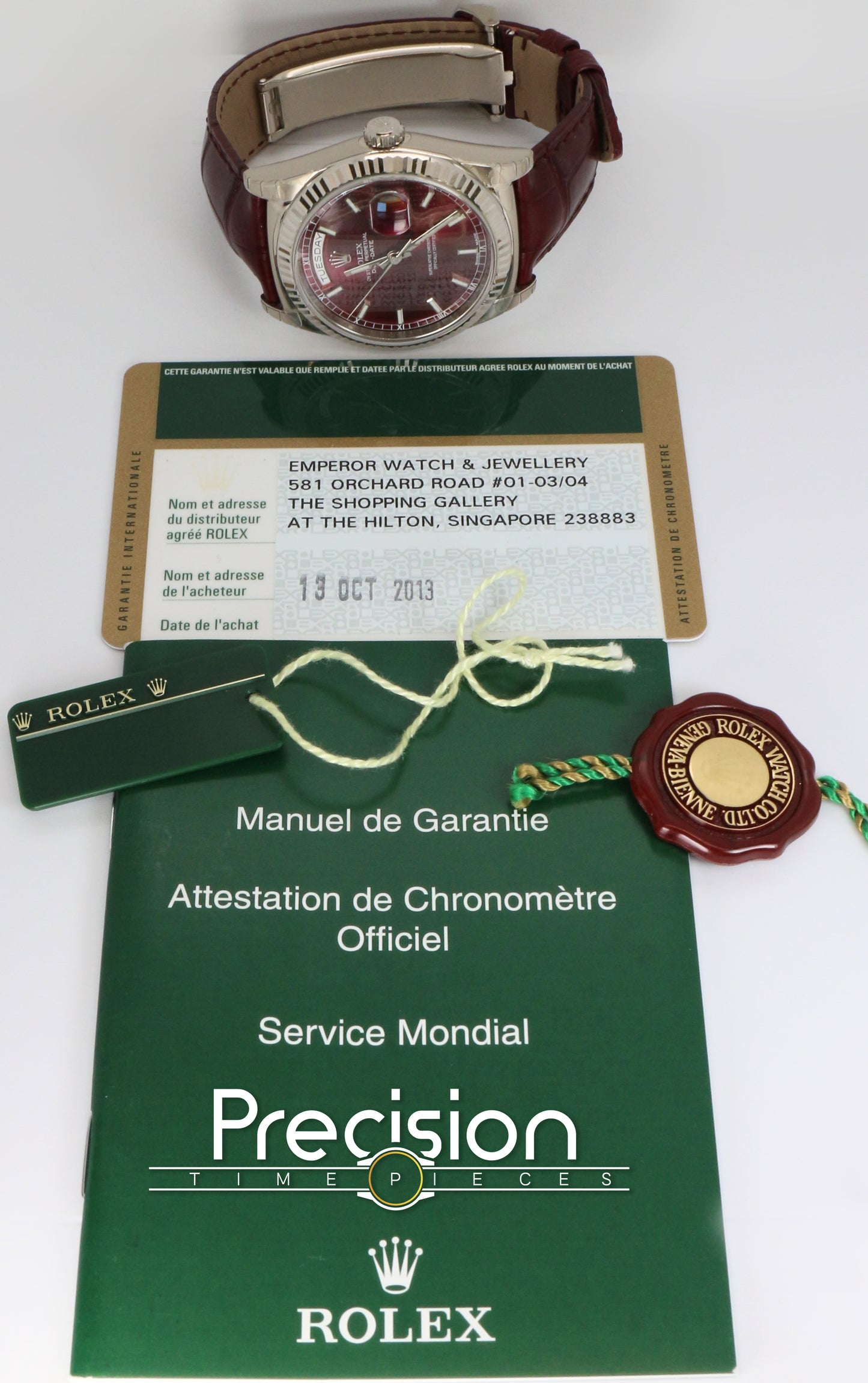 Rolex Day-Date 36 Ref: 118139 🔥Rare Cherry Dial 🔥18K White Gold 36mm