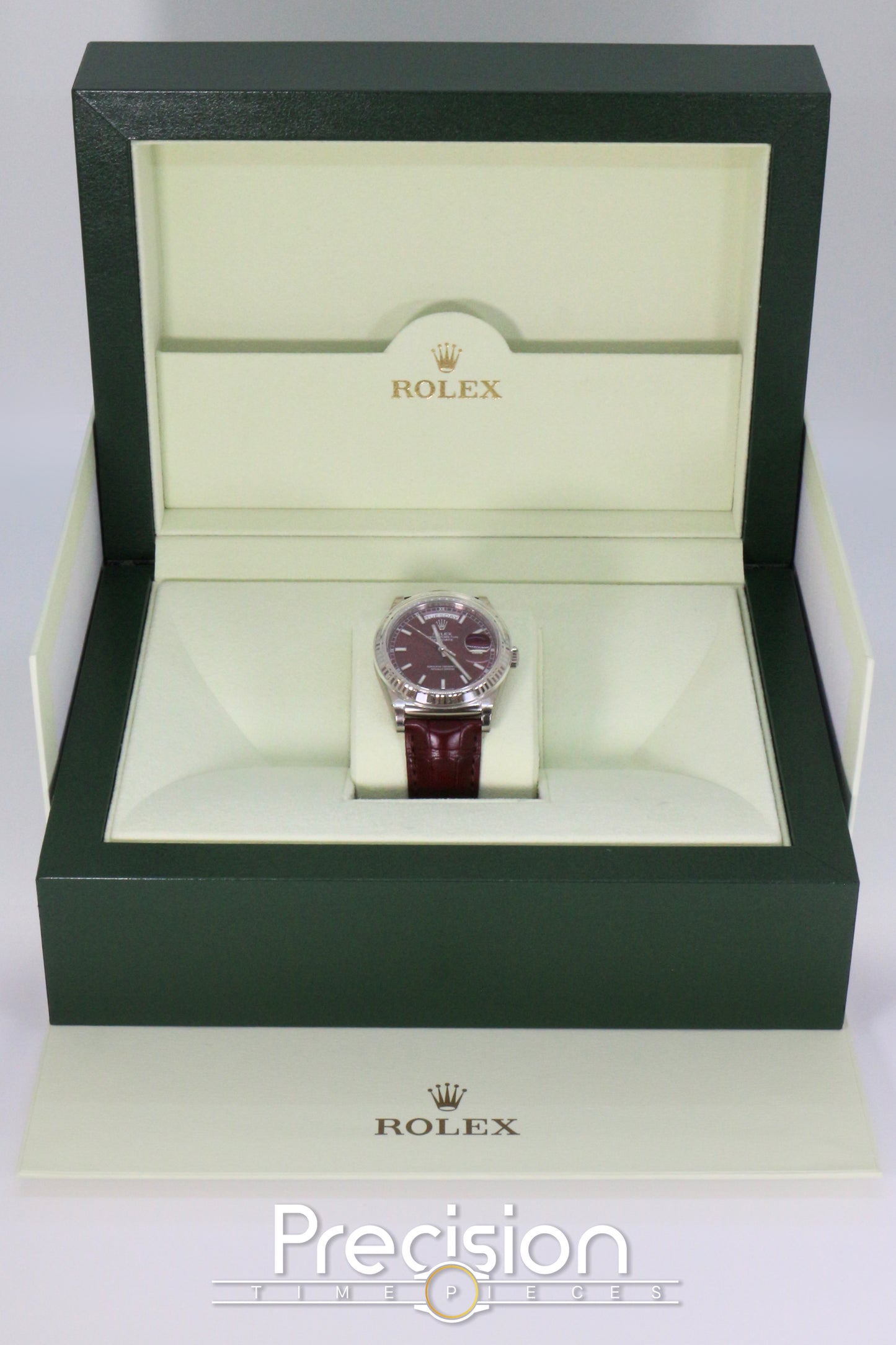 Rolex Day-Date 36 Ref: 118139 🔥Rare Cherry Dial 🔥18K White Gold 36mm