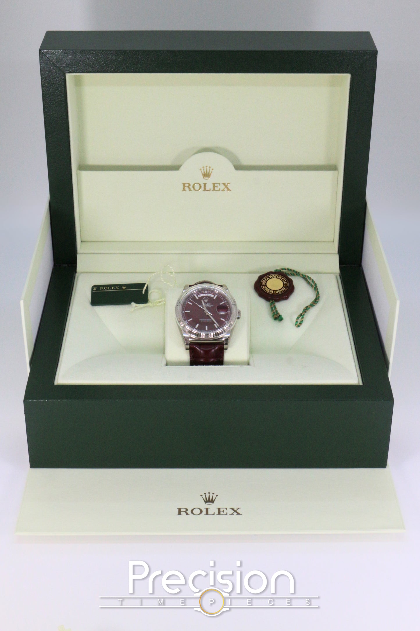 Rolex Day-Date 36 Ref: 118139 🔥Rare Cherry Dial 🔥18K White Gold 36mm
