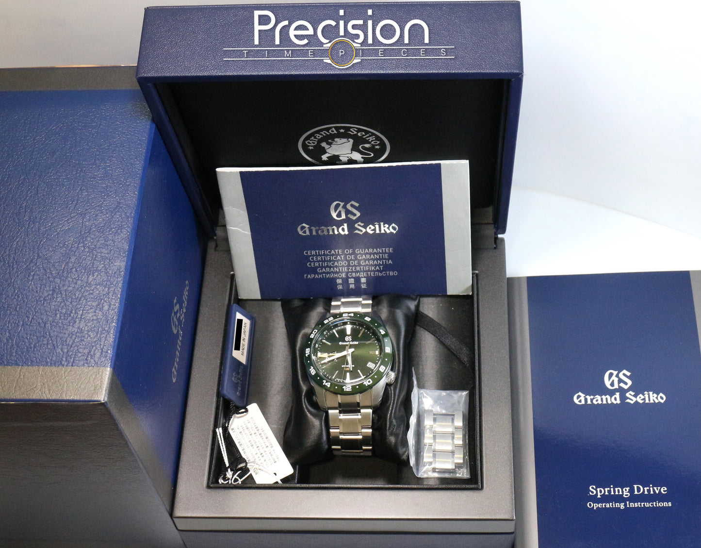 Grand Seiko GMT Spring Drive SBGE257 40.5mm Automatic Full Set