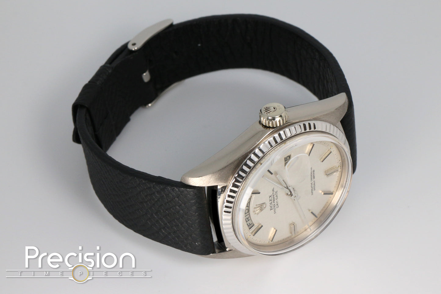 Rolex Day-Date 36 Ref: 1803 Silver Linen Dial 18K White Gold