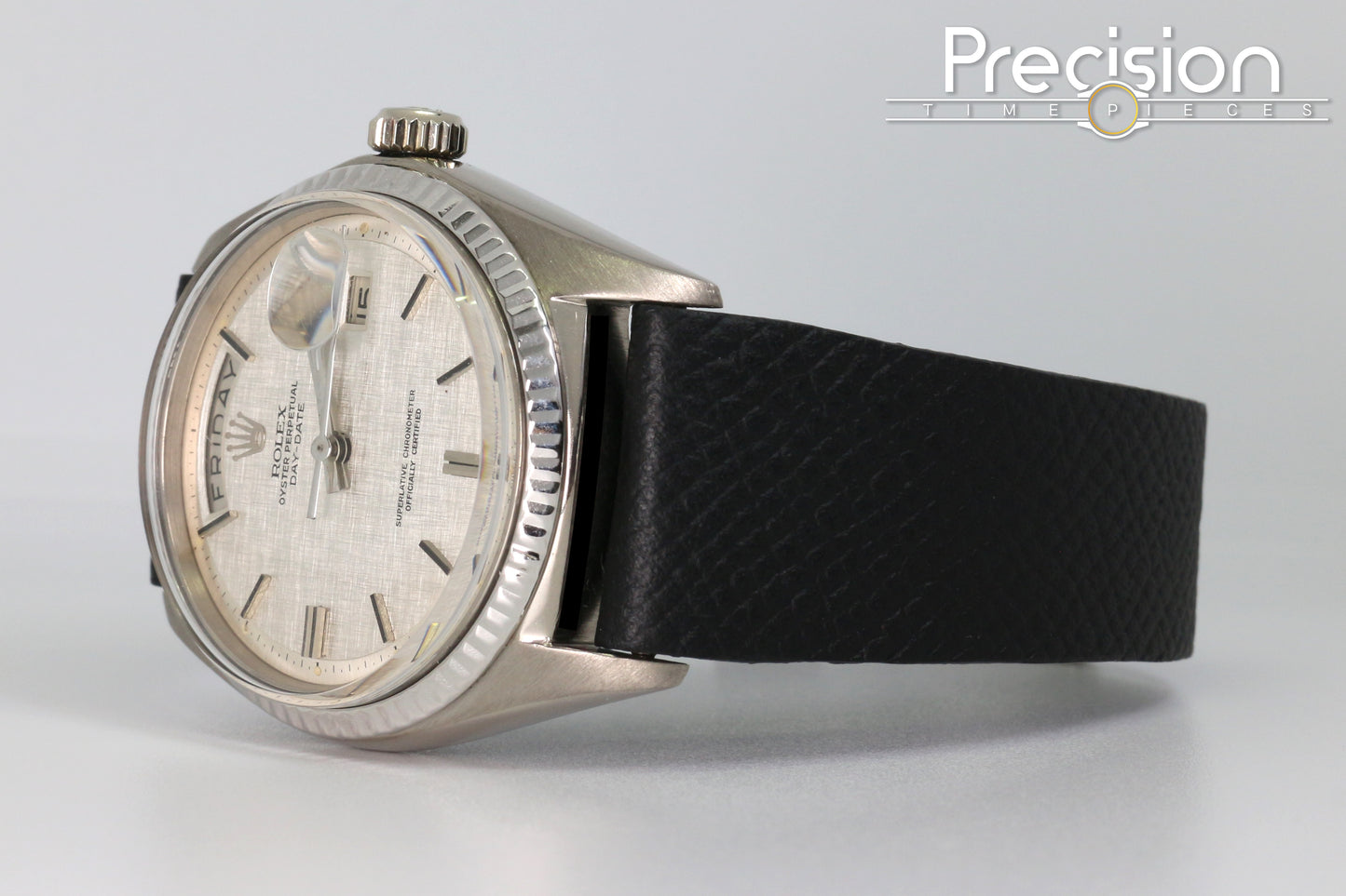 Rolex Day-Date 36 Ref: 1803 Silver Linen Dial 18K White Gold