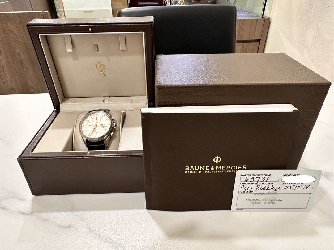 Baume & Mercier Clifton Chronograph Ref: 65731 43mm Automatic Full Set