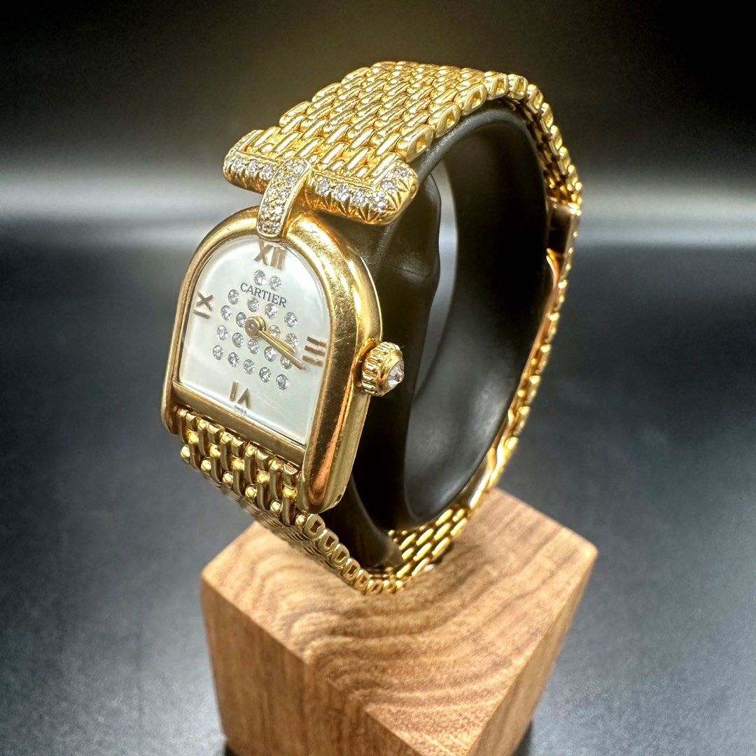 Cartier Calandre Yellow Gold Ref: 6603 Quartz 18mm x 22mm